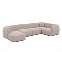 WOHNLANDSCHAFT Azura Beige Strukturstoff - Beige, Kunststoff (325/78/177cm)