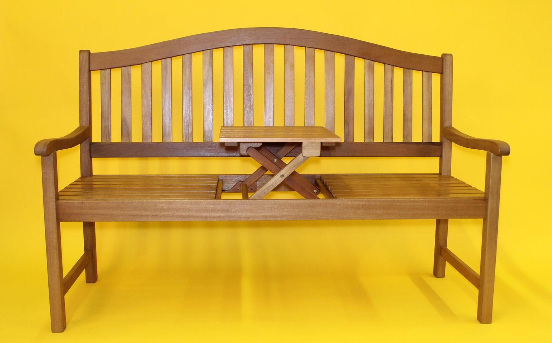 GARTENBANK Utah 3er Sitz - Braun, Holz (64/106/150cm) - Sedex