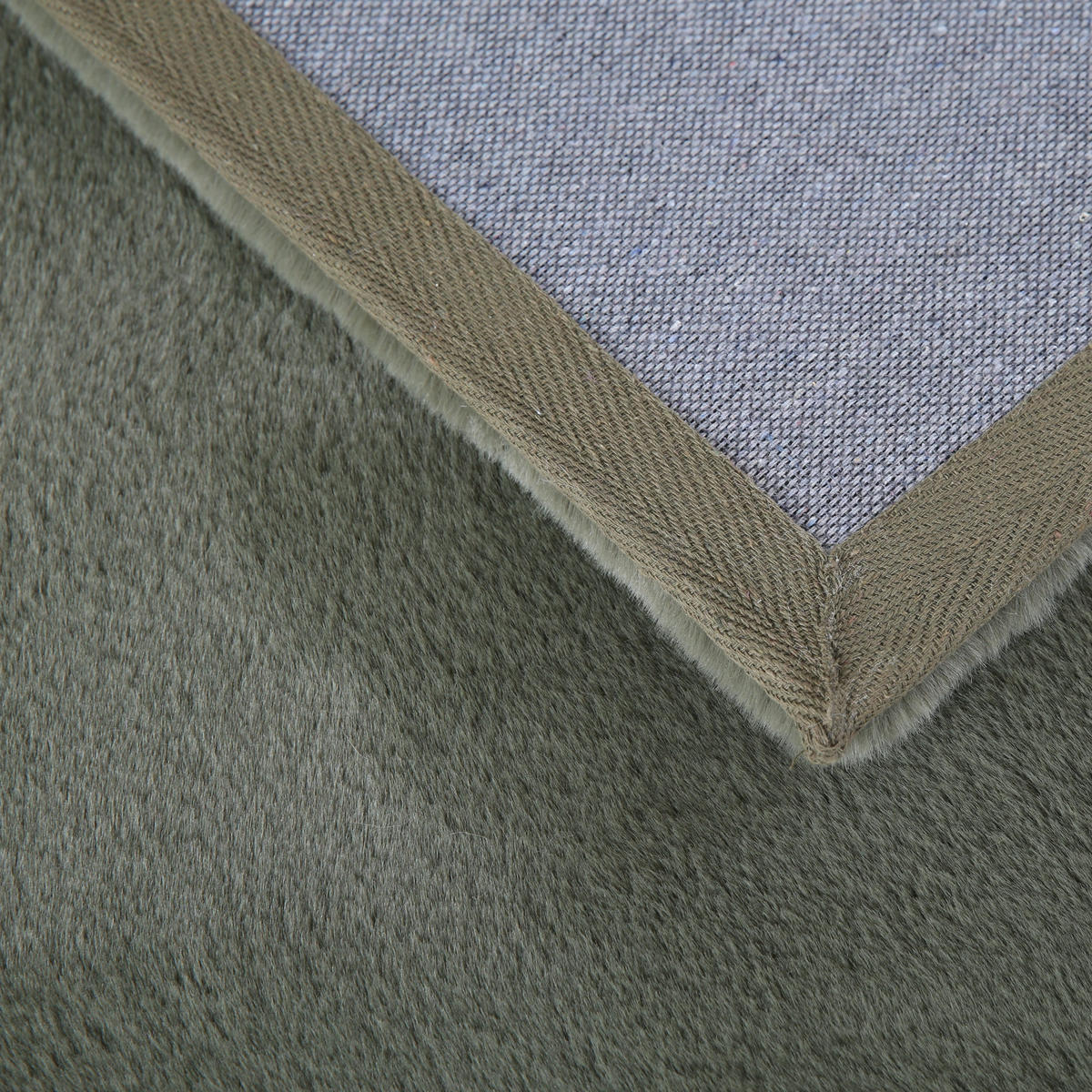 TEPPICH Flur Einfarbig Pflegeleicht Waschbar Wohnzimmer OEKO-TEX Grün 60x110 cm Gekettelt – NECKAR - Grün, Textil (60/110cm) - KADIMA DESIGN