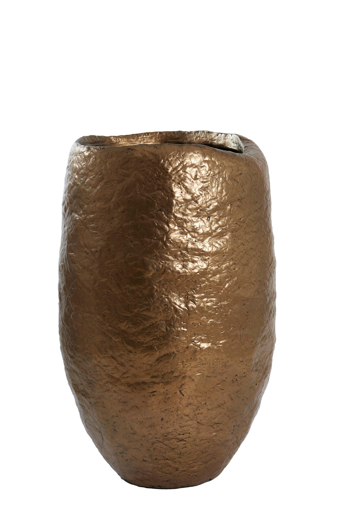 VASE Tingri Bronze Ø59/90 cm - Bronzefarben, Stein (90cm) - Light & Living