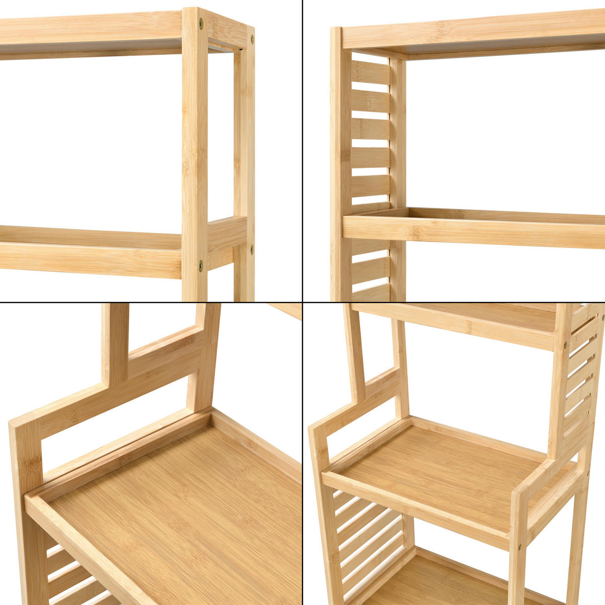 BADEZIMMERREGAL Forssa - Naturfarben, Holz (42/165/28cm) - [en.casa]
