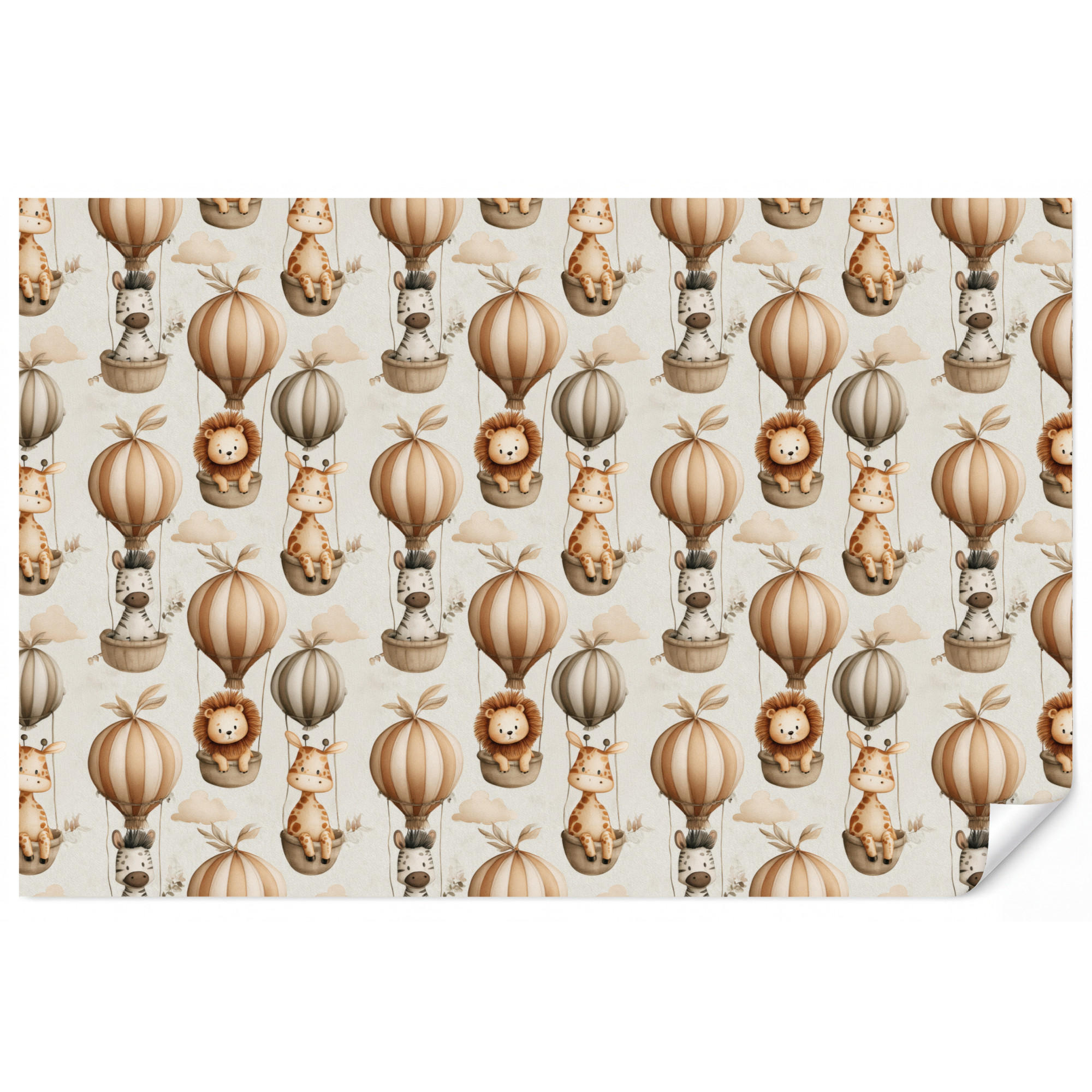 OnlyWow Kindertapete Beige 450x300 cm