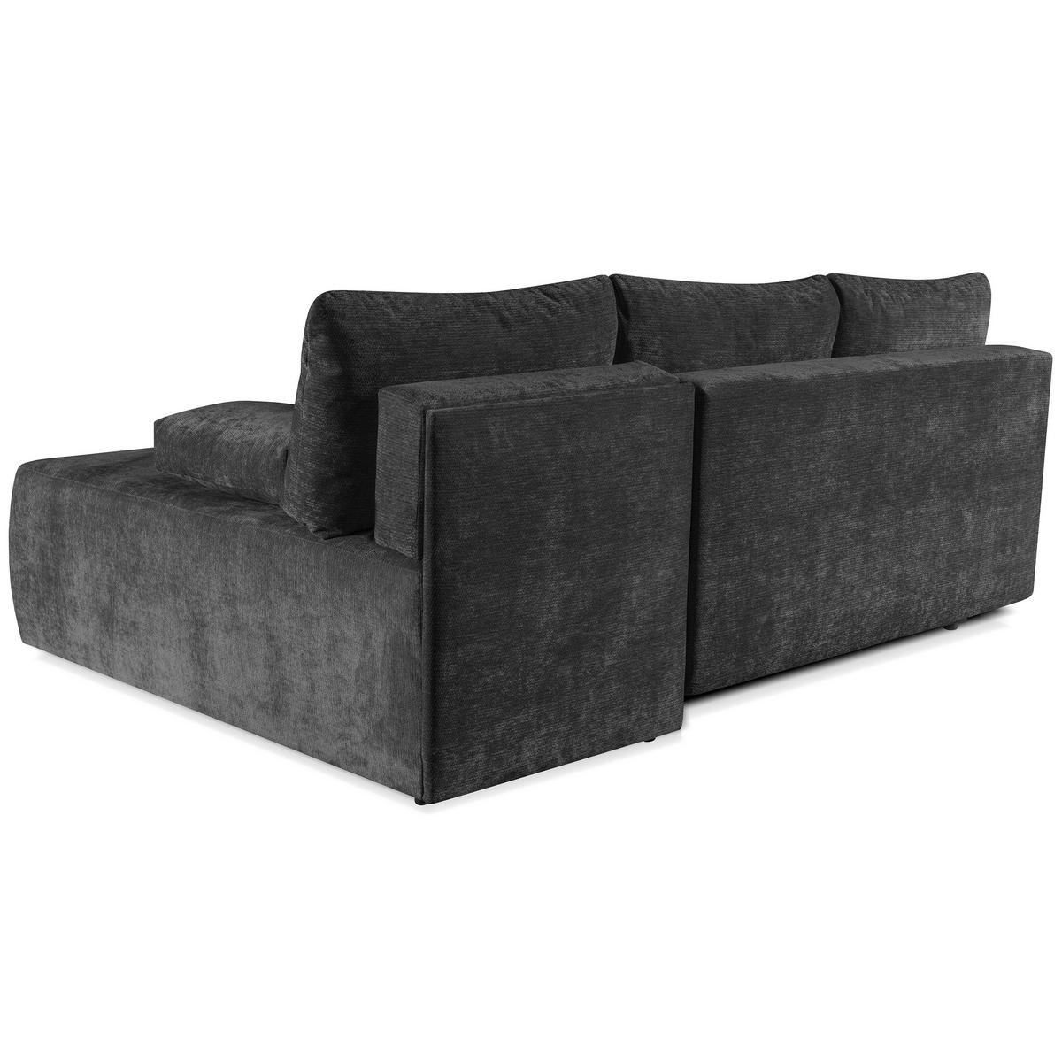 ECKSCHLAFSOFA Liana mit Schlaffunktion und Bettkasten, Rechts, Dunkelgrau - Dunkelgrau, Textil (154/206cm) - Beautysofa