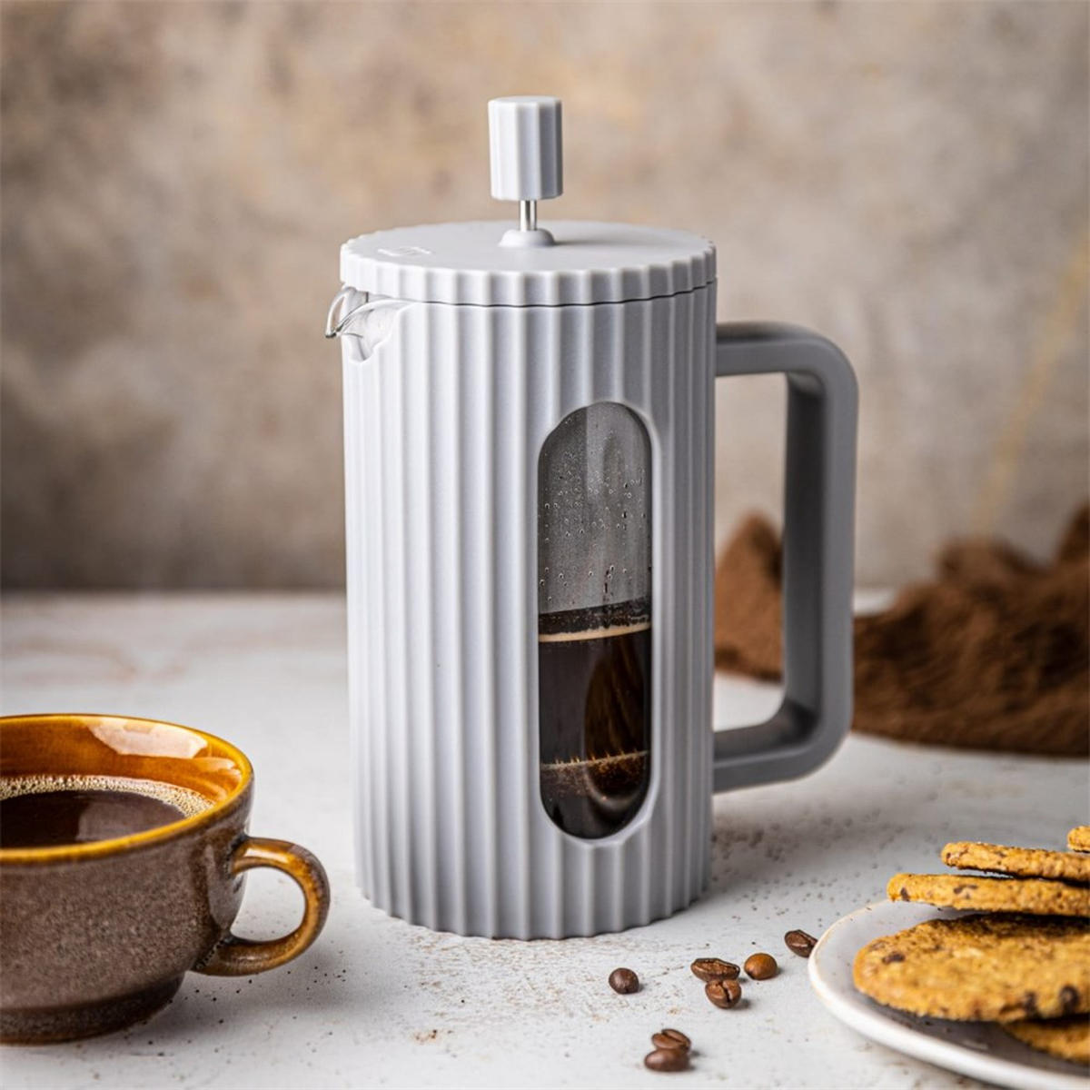 TEEKANNE Grau 14.2/14.2/19.5 cm KB7747 - Grau, Kunststoff (0.6L) - Klausberg 