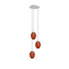 GALERIELEUCHTE Echos 3-flammig Braun Ø 18cm - Braun/Weiß, Glas (18/18/20cm) - s.luce