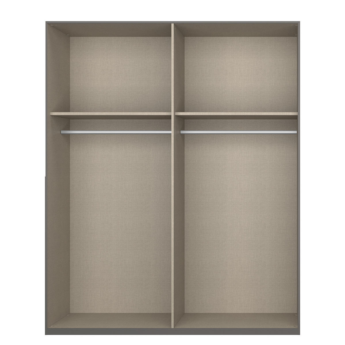 DREHTÜRENSCHRANK - Graphitfarben, Holzwerkstoff (181/222/60cm) - home24