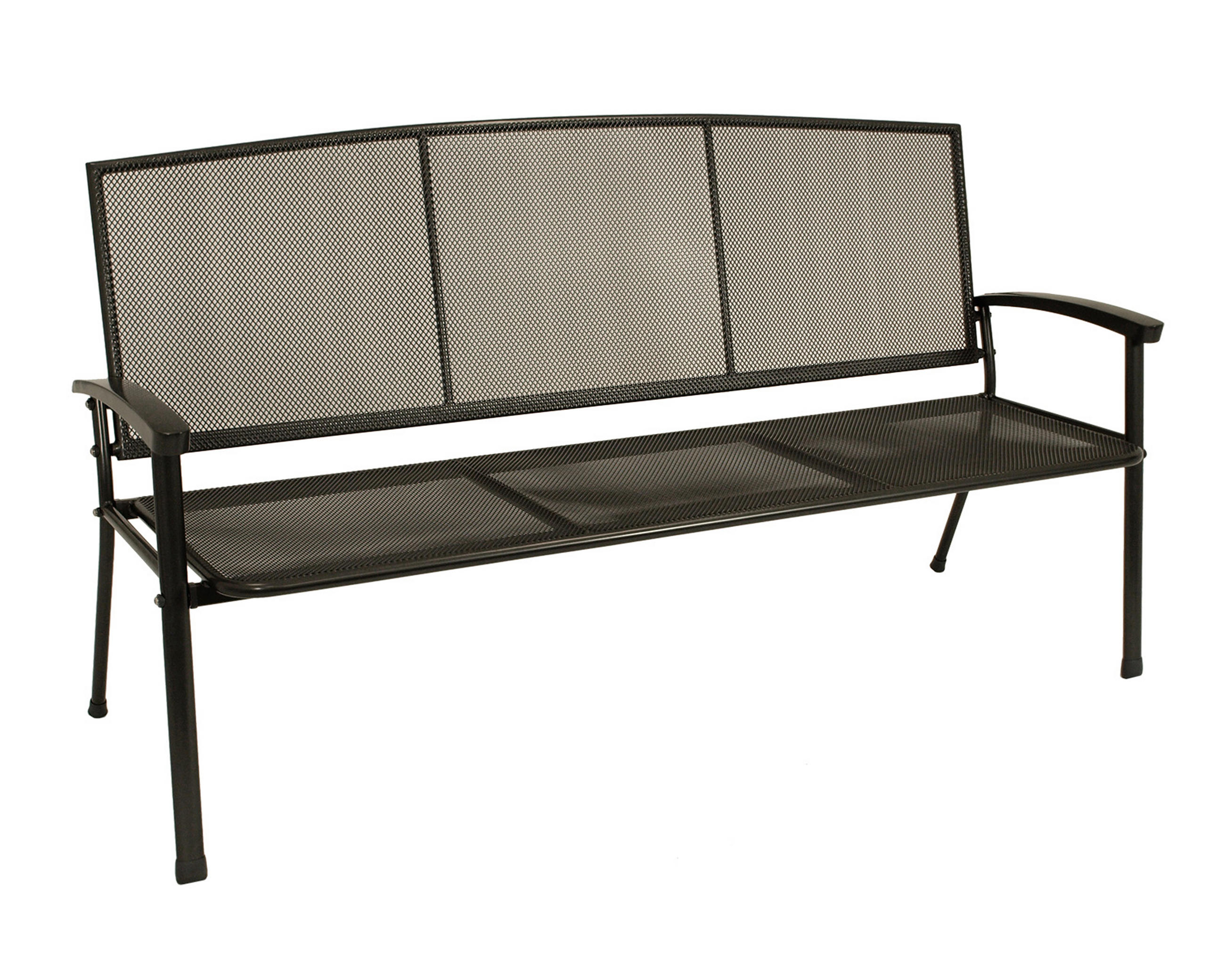 GARTENBANK Roma 3-Sitzer aus Streckmetall - Grau, Metall (171/92/65cm) - TPFGarden