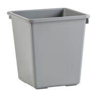 PAPIERKORB Viereckig Kegelförmig 27 Liter 36x34x34xm Kunststoff Grau - Grau, Metall (34/36/34cm) - PROREGAL