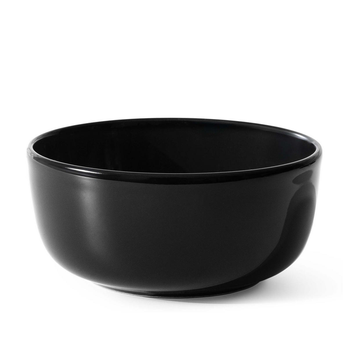 TAFELSERVICE VICTO Schüssel 6 Personen 18-tlg - Schwarz Hochglanz, Keramik (27/2/27cm) - KONSIMO®