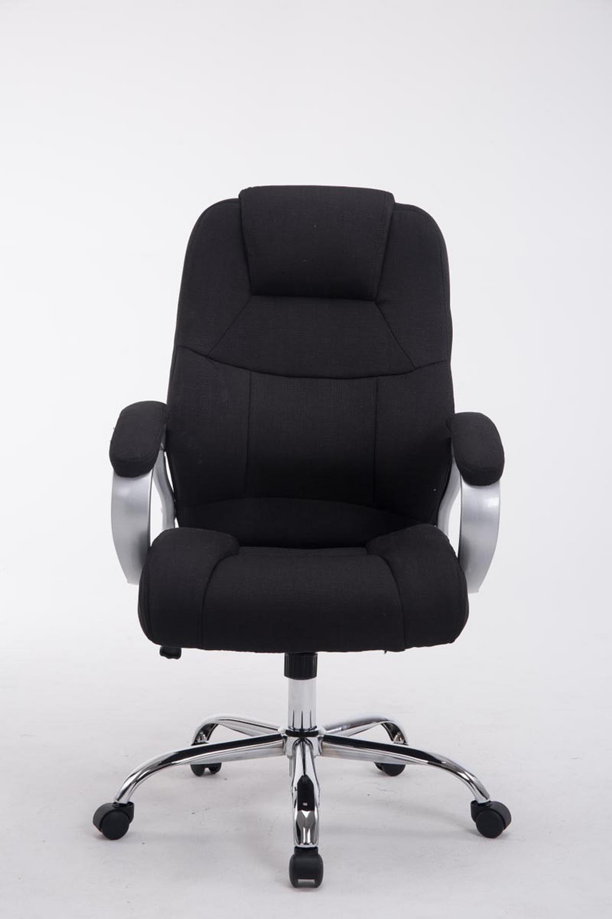 BÜROSTUHL SYDNEY Stoff 113x66x70 Schwarz Stoff Metall - Schwarz, Textil/Metall (66/113/70cm) - DELUKE