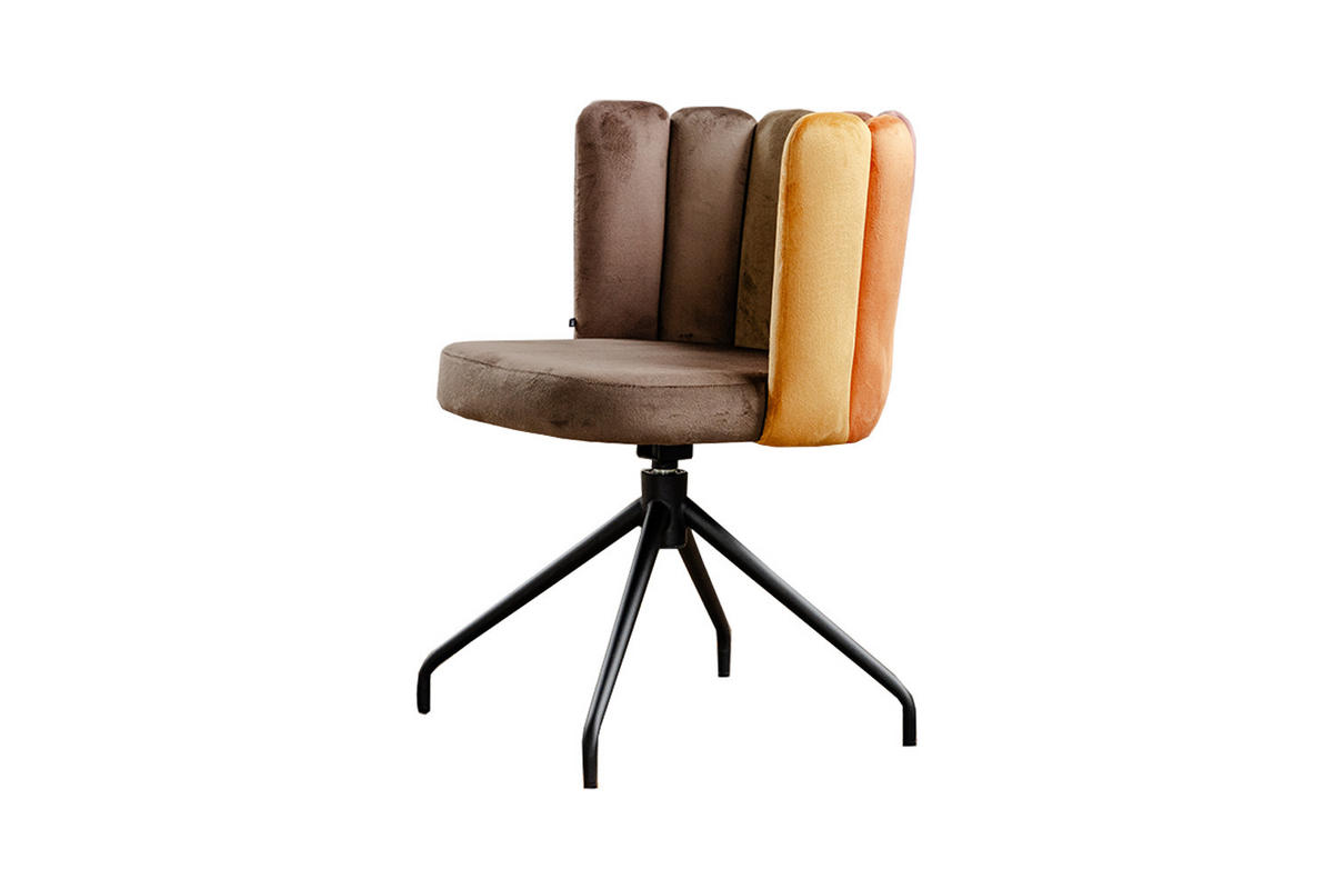 ESSZIMMERSTUHL JADA Braun Velvet Drehbar (360°) - Dunkelbraun/Braun, Kunststoff/Textil (58/79/55cm) - KAWOLA