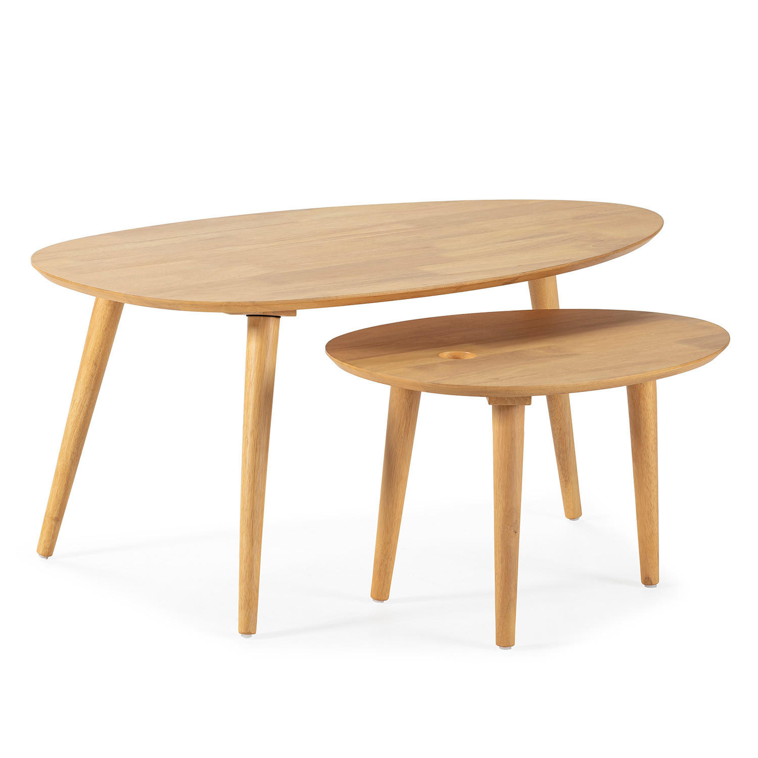 COUCH-/BEISTELLTISCH-SET Eclipse Eichenfarbe - Honigeiche, Holz (45/100/60cm) - VS Venta-stock
