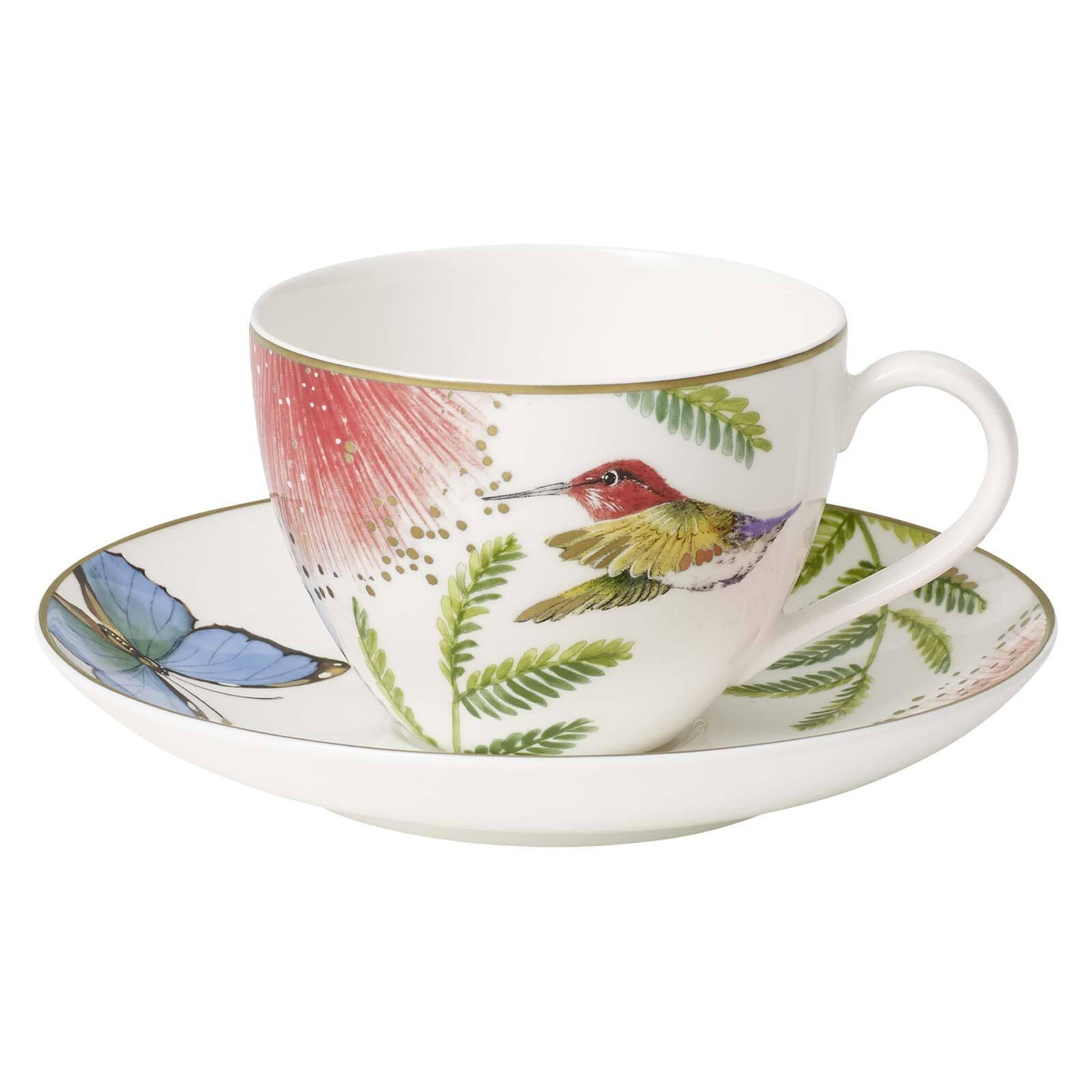KAFFEETASSE MIT UNTERTASSE Amazonia Anmut bunt 200 ml - Multicolor, Keramik (15/8.9/15cm) - Villeroy & Boch