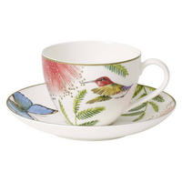 KAFFEETASSE MIT UNTERTASSE Amazonia Anmut bunt 200 ml - Multicolor, Keramik (15/8.9/15cm) - Villeroy & Boch