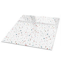 TISCHPLATTE 50x50 cm – Farbenfroher Terrazzo - Grau, Glas (50/50/0.4cm) - Wallfluent