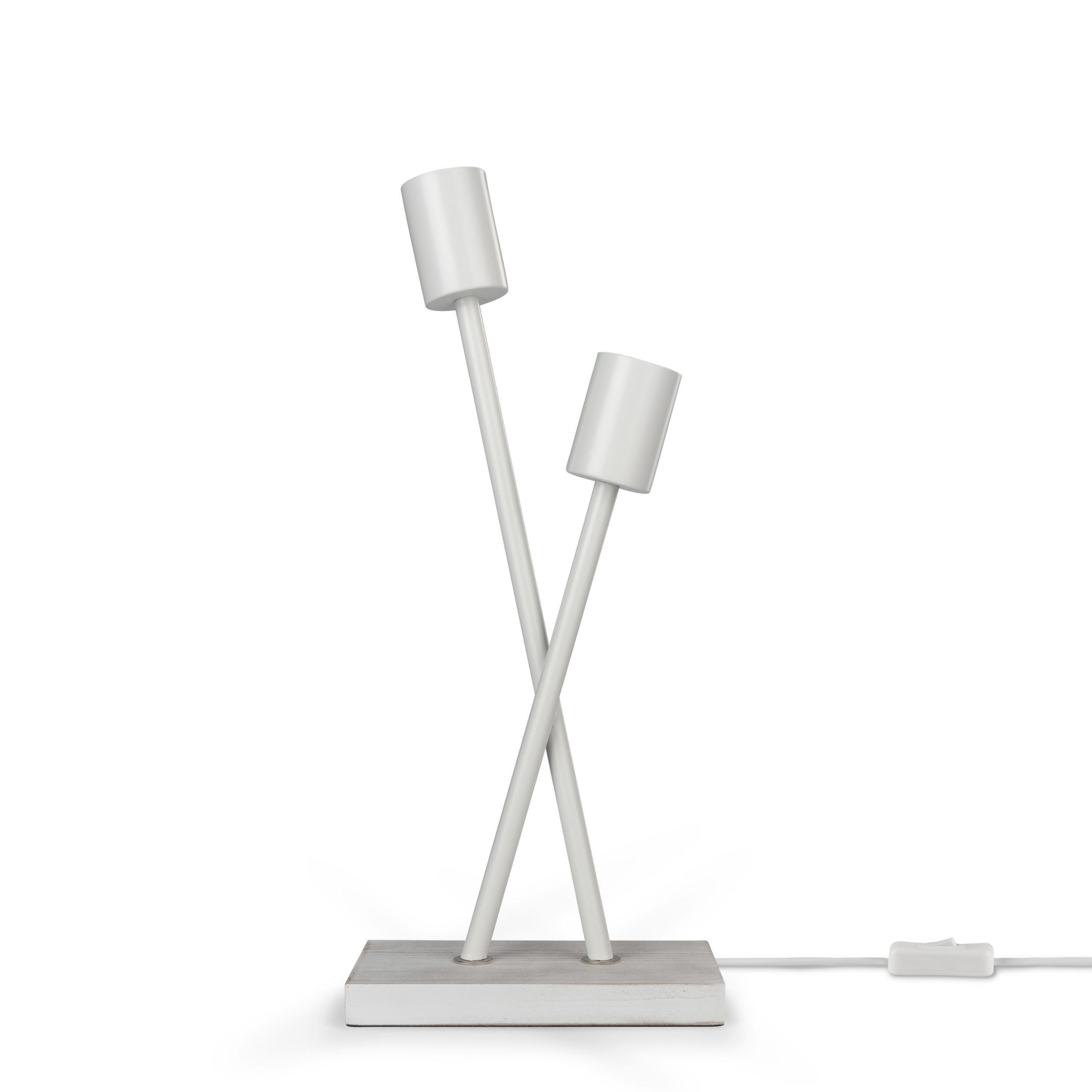 TISCHLAMPE Iks Tl - Weiß, Metall (18/10/41cm) - Paco Home