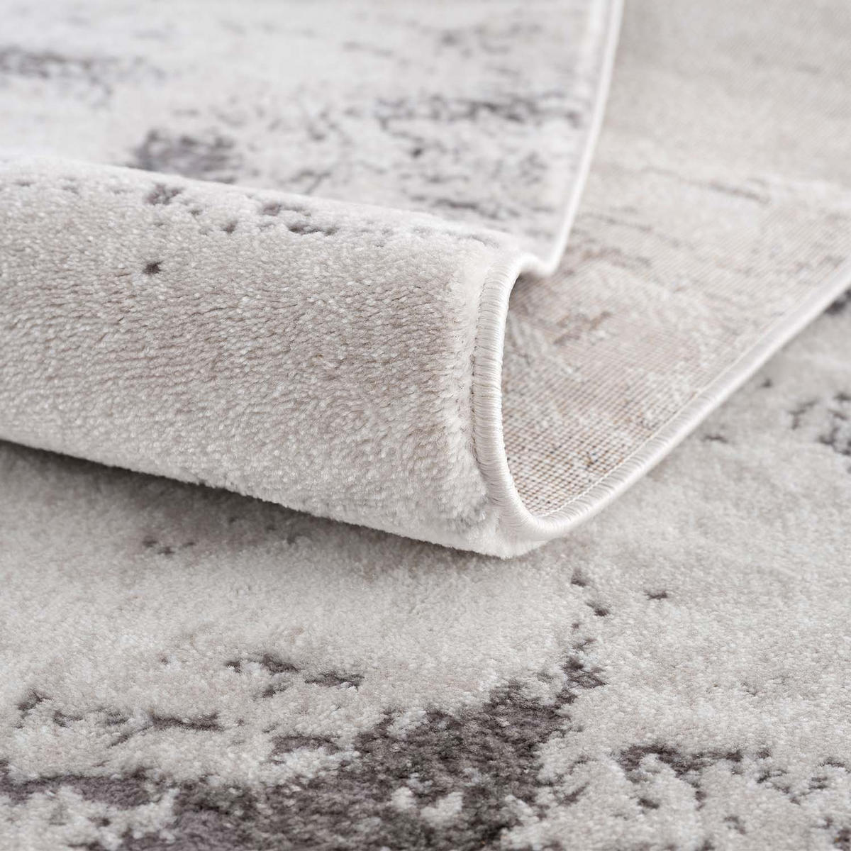 KURZFLOR-TEPPICH Chic 176 Grau 80x300 cm - Grau, Textil (80/300cm) - carpet city