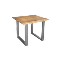 ESSTISCH MORITZ - Beige/Silberfarben, Holz/Metall (90/90/77cm) - SAM