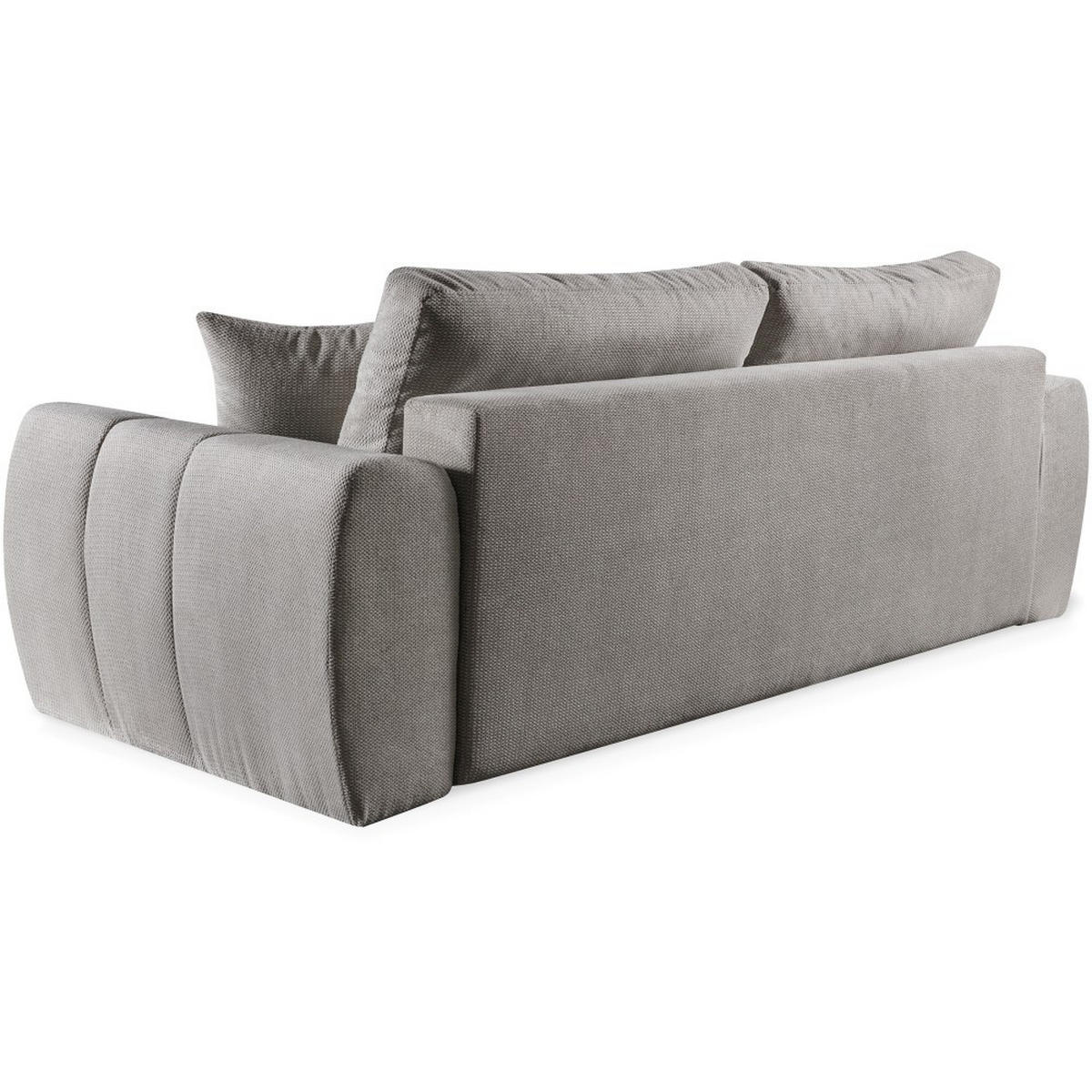 SCHLAFSOFA 3-Sitzer Favi mit Schlaffunktion, Grau - Grau, Textil (263/93/105cm) - Beautysofa