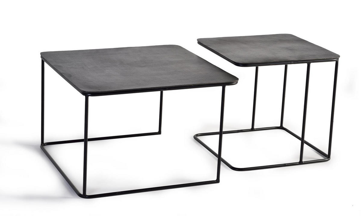 COUCHTISCH mit Bronzeplatte und Metallbeinen - Bronzefarben, Metall (62/62/41cm) - Giner y Colomer
