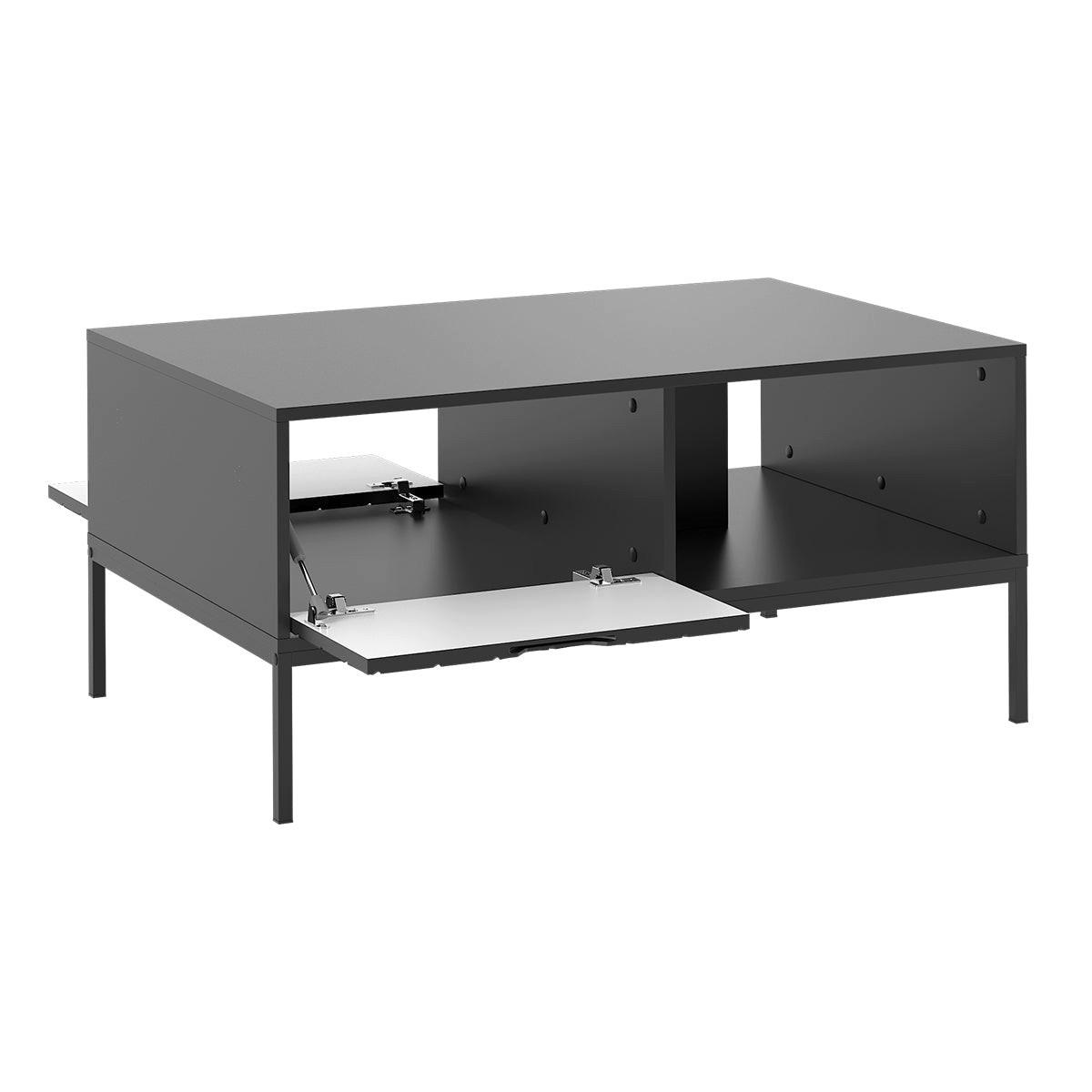 COUCHTISCH Daria Schwarz - Schwarz, Holzwerkstoff (68/104/69cm) - Petits-meubles