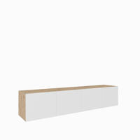 TV-SCHRANK Leo 200 cm (2x100) viertürig, artisan, weiß - Eiche Artisan/Weiß, Kunststoff (200/40/41cm) - Margaret Hadas24