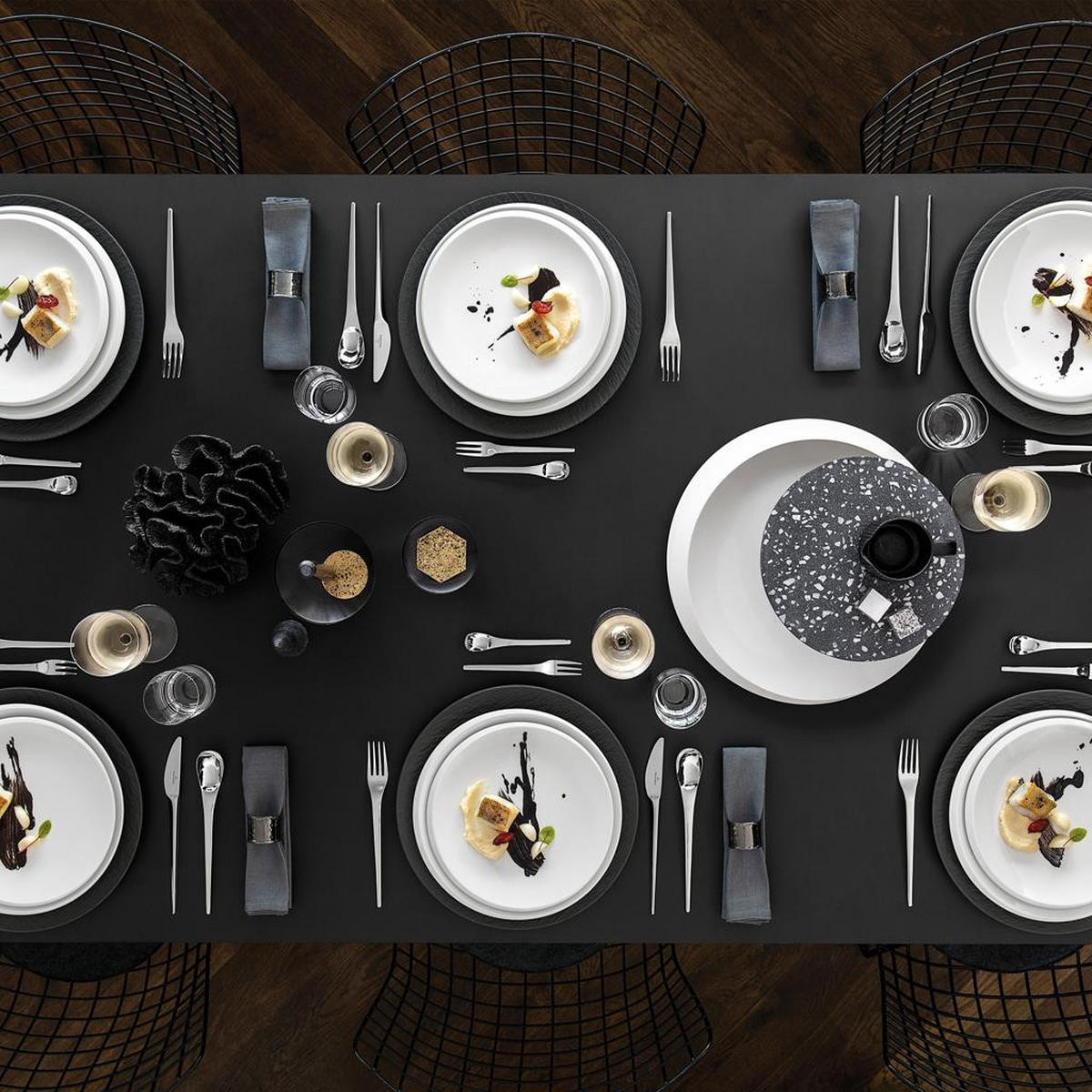 TAFELGABEL NewMoon silber 218 mm 6er Set - Silberfarben, Metall - Villeroy & Boch