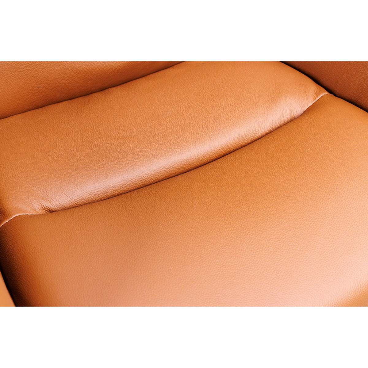 STUHL BIG GEORGE Echtleder, Microfaser Cognac - Cognac/Schwarz, Leder/Textil (58/88/66cm) - riess-ambiente