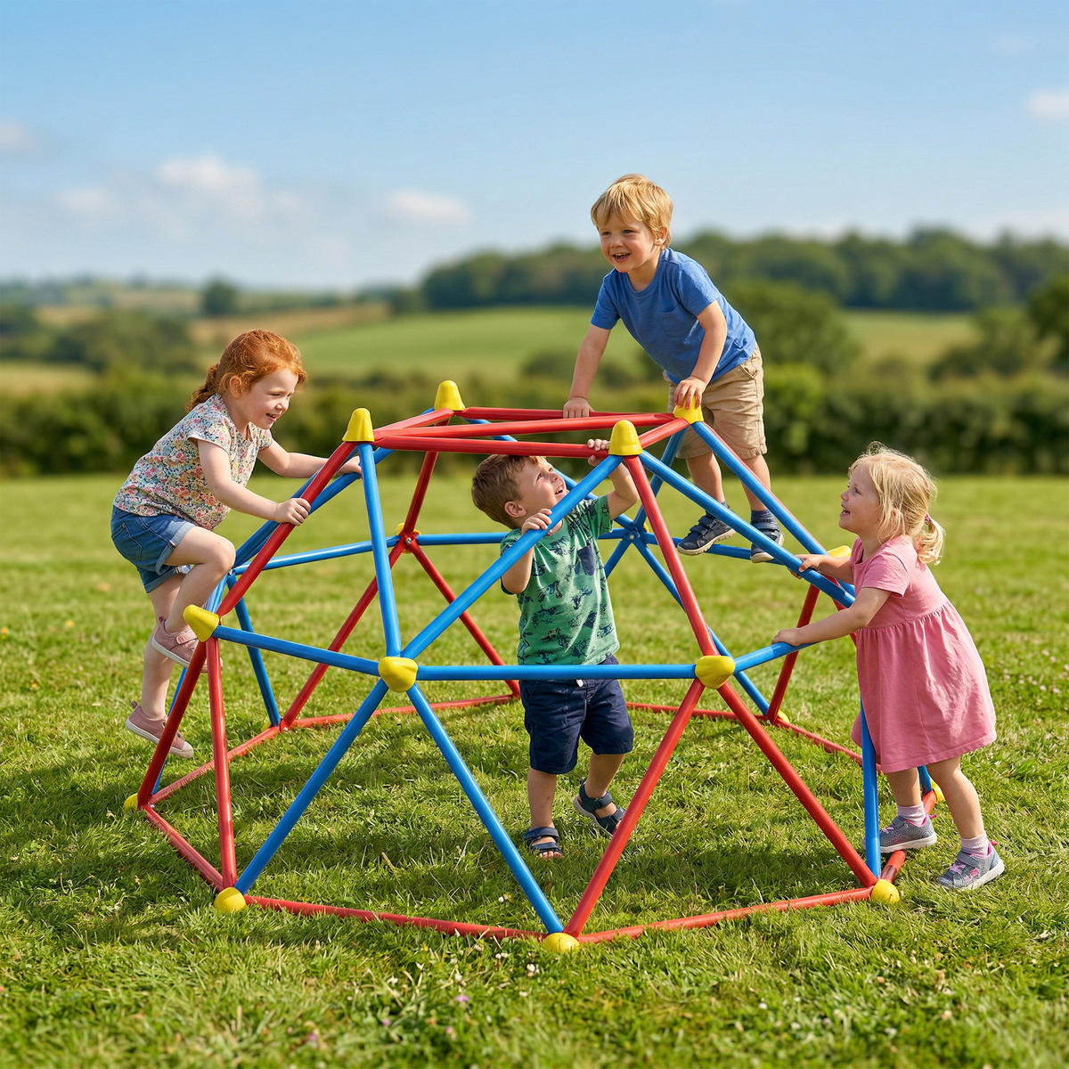 KLETTERKUGEL DE-18377 Ø 183 cm, wetterfest für 3-8 Jahre Bunt - Multicolor, Metall (183/183cm) - ComfortXL
