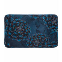 BADTEPPICH Dahlien 50 x 80 cm - Blau, Textil (50/80cm) - Sanilo