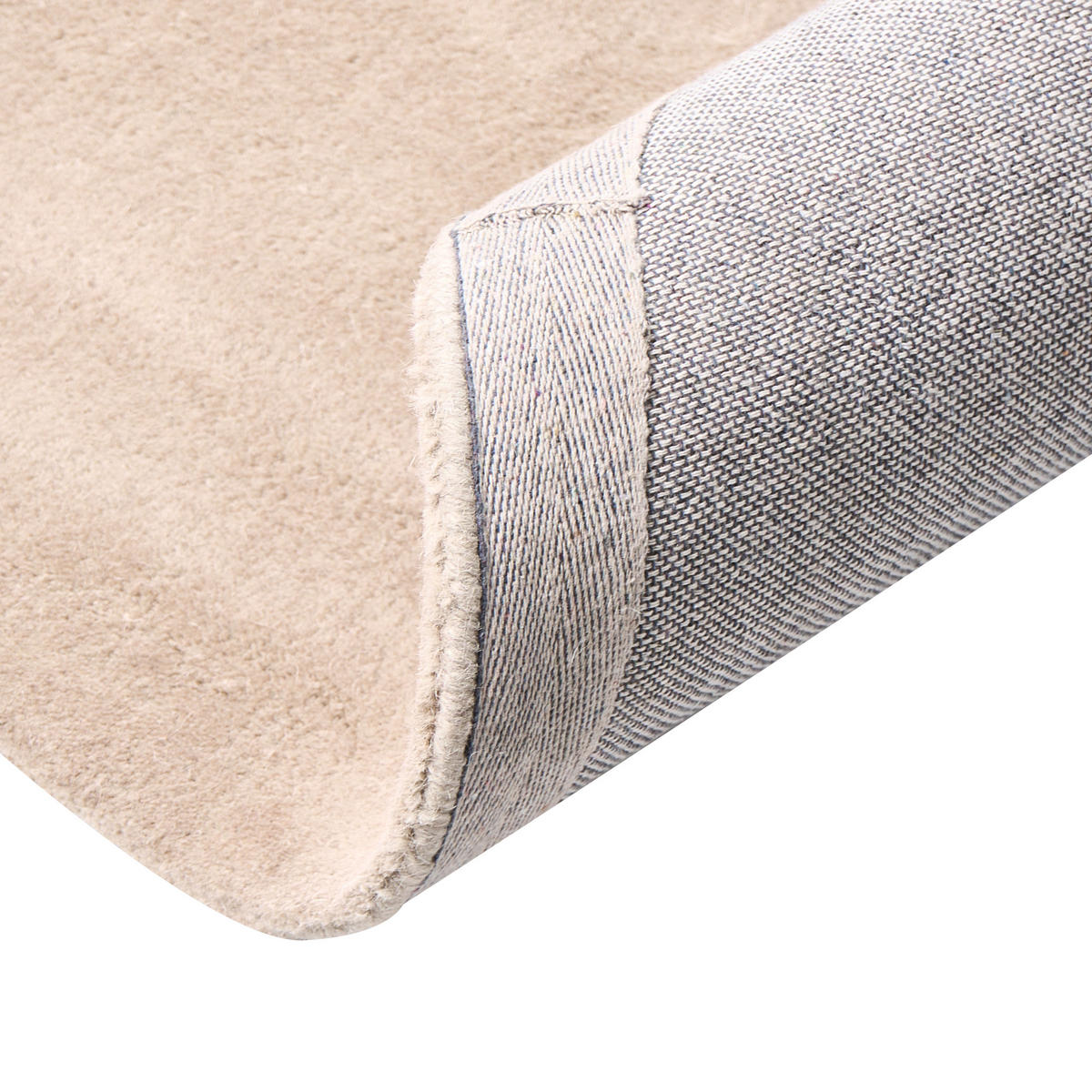KOBEREC Béžový 140 cm Vlna Vasco - béžová, textil (140/140cm) - Beliani