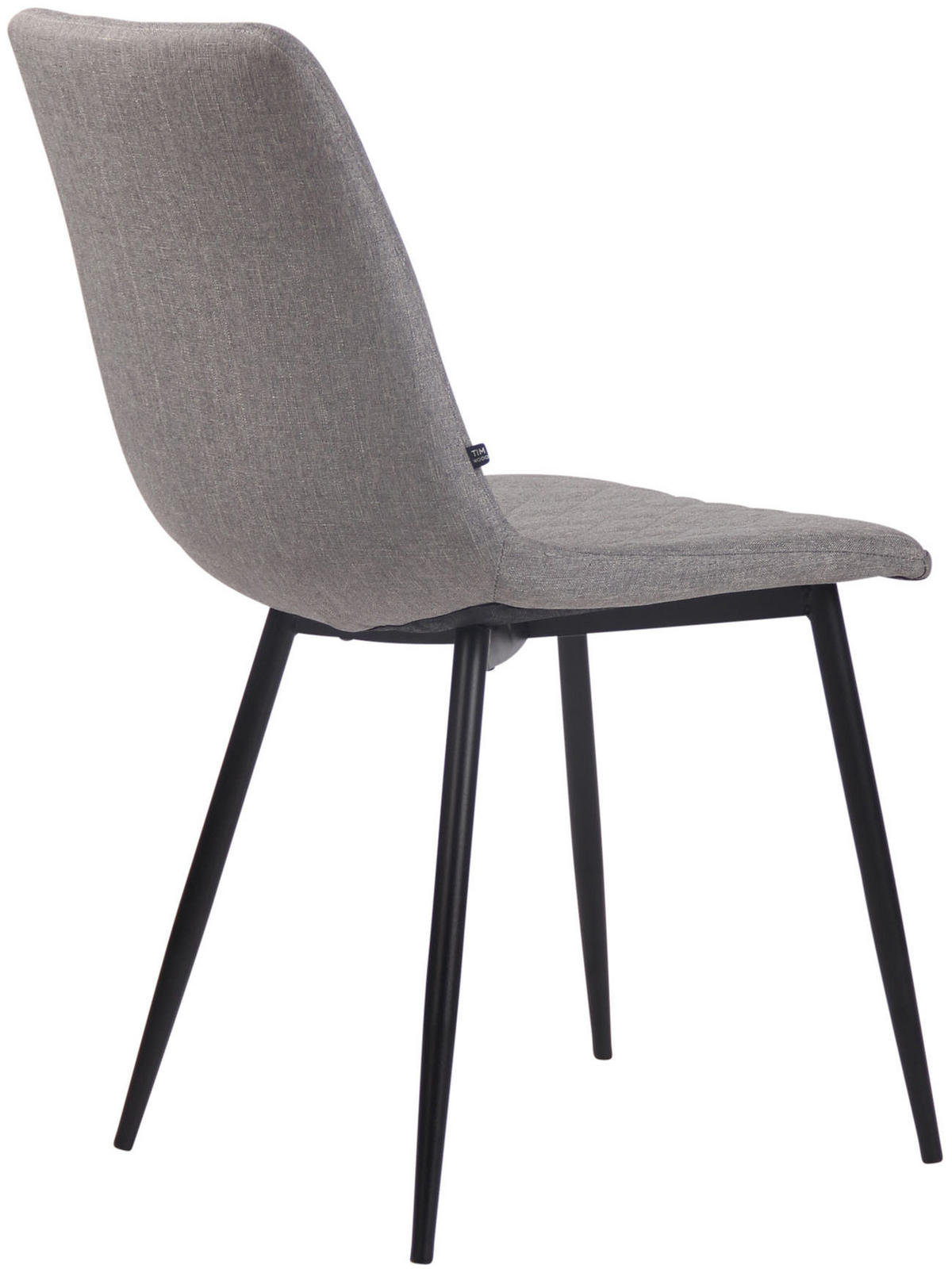 STUHL 4er Set Stoff grau - Schwarz/Grau, Textil/Metall (45/83/57cm) - CLP