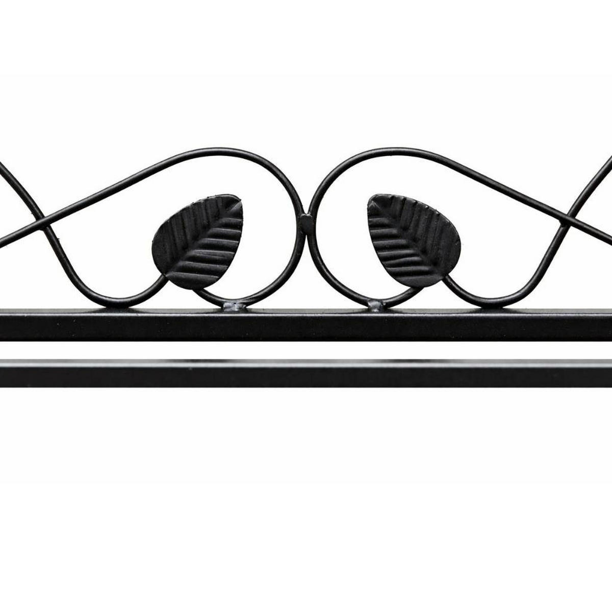 SCHUHREGAL Mi-3 Regal 92cm Schuhschrank Schuhablage Metall Schmiedeeisen - Schwarz, Metall (92/57/30cm) - DanDiBo