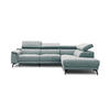 ECKSOFA FIERO 5-Sitzer mit 1 Relaxfunktion, mintgrün - Mintgrün, Holzwerkstoff/Textil (290/228cm) - Courtois Laville