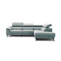 ECKSOFA FIERO 5-Sitzer mit 1 Relaxfunktion, mintgrün - Mintgrün, Holzwerkstoff/Textil (290/228cm) - Courtois Laville