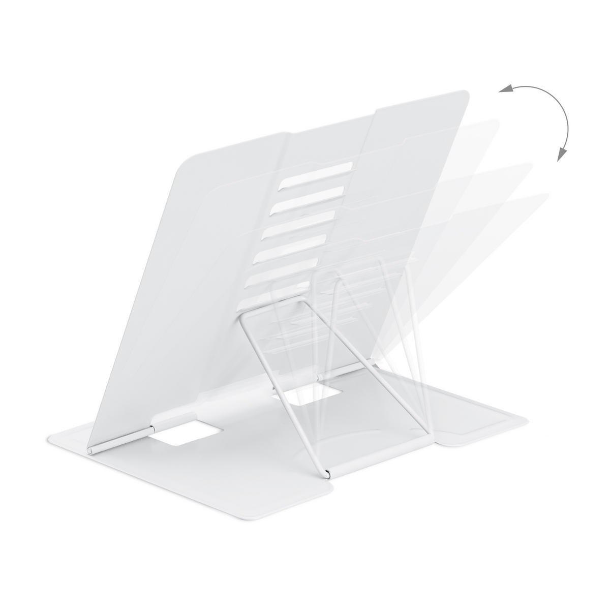 2xBUCHSTÄNDER - Weiß, Metall (21/18/16.5cm) - Relaxdays