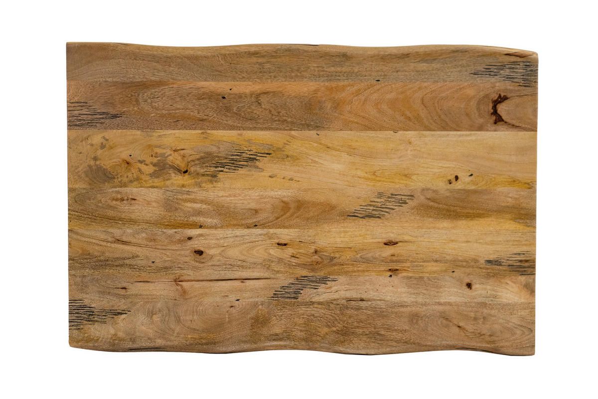 ESSTISCH DORA - Beige/Schwarz, Holz/Metall (80/120/77cm) - SAM