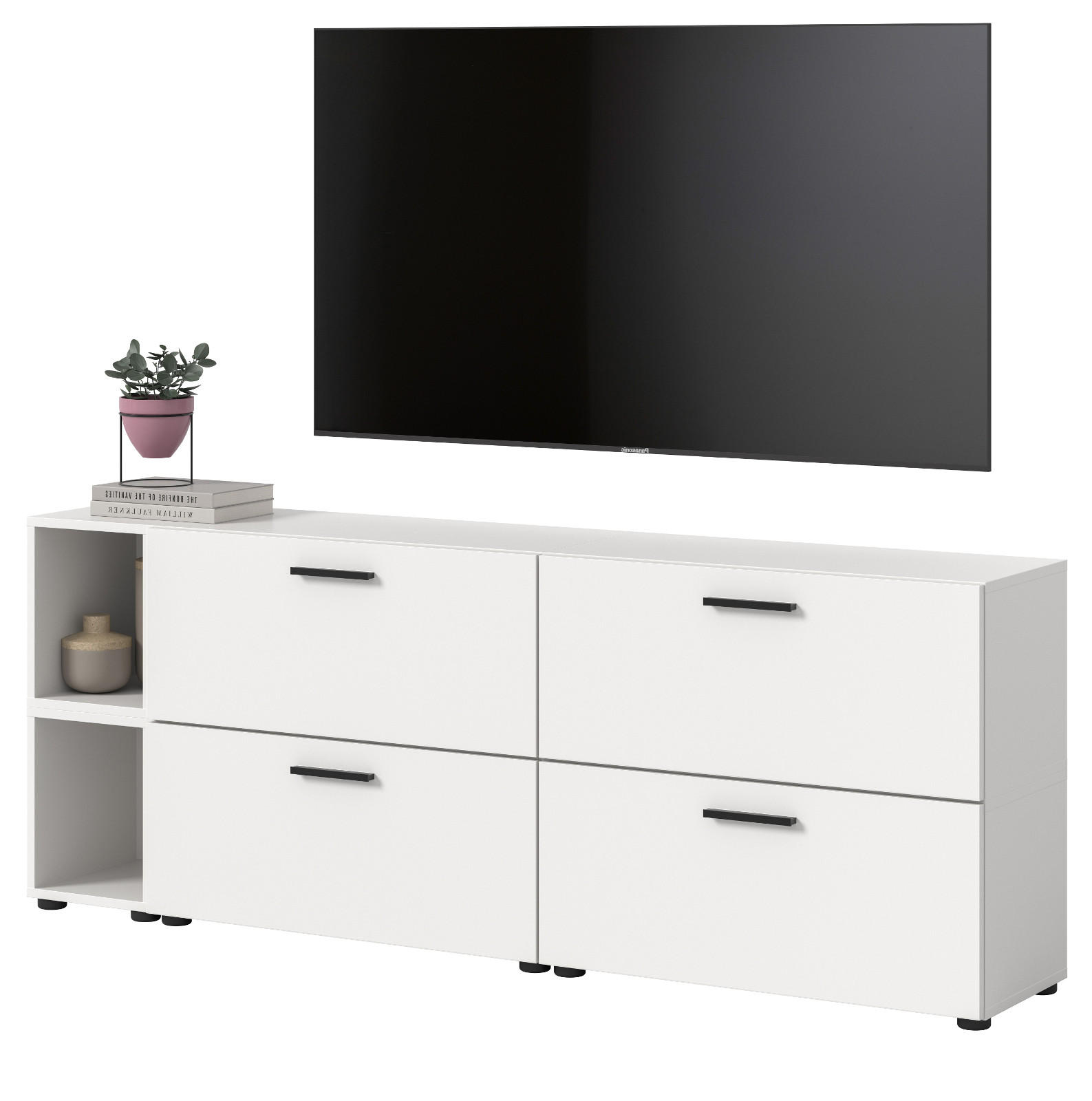 Inn.Furn Tv-Lowboard Weiß 176x67x34 cm