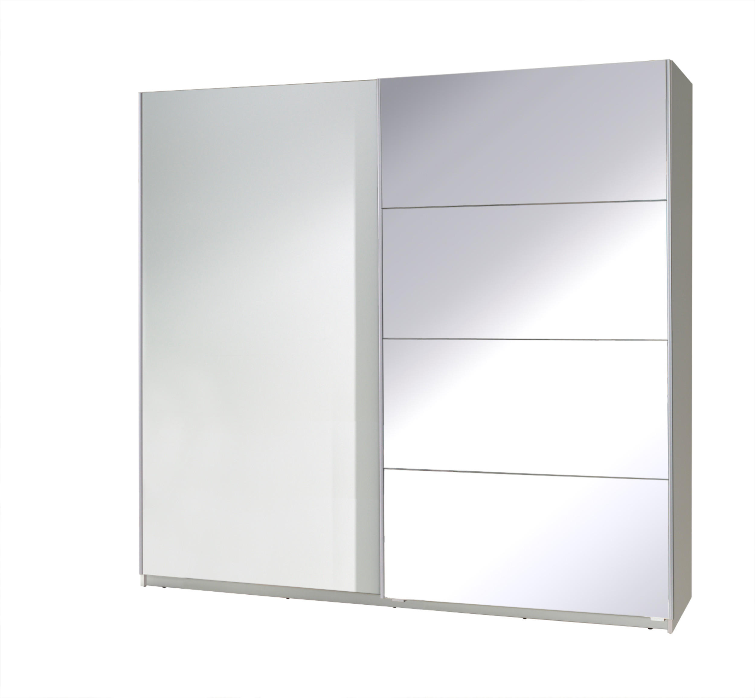 SCHIEBETÜRENSCHRANK - Kleiderschrank Corse 3 Weiß - Weiß, Holzwerkstoff (255/211/63cm) - Möblo