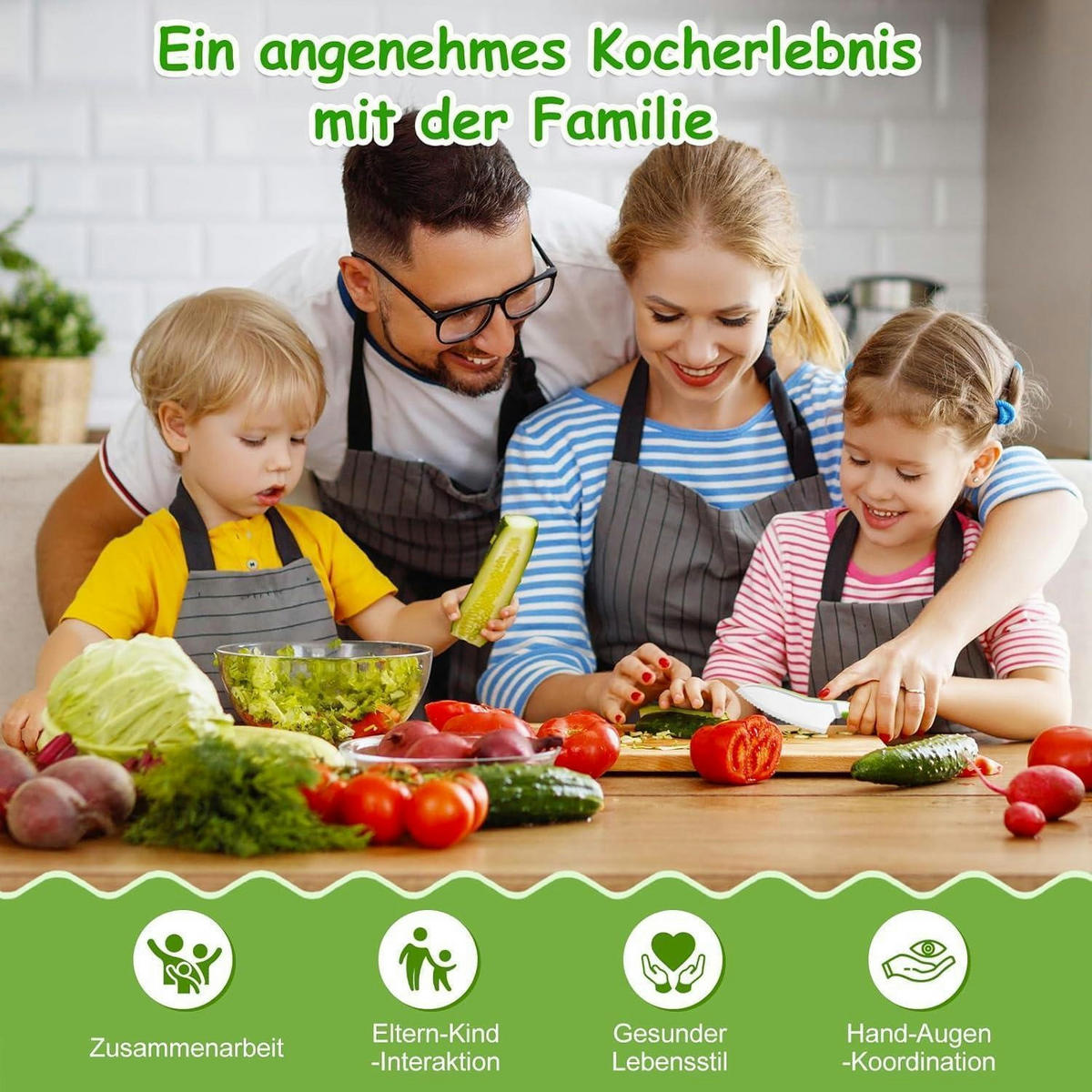 KINDERMESSER Set 5-teilig BPA-frei - Multicolor, Kunststoff