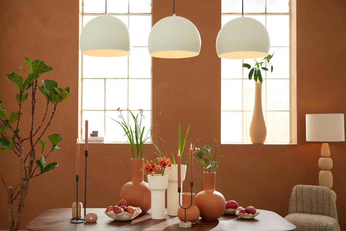 SCHALE Banda Weiß Ø34/11 cm - Weiß, Keramik (11cm) - Light & Living