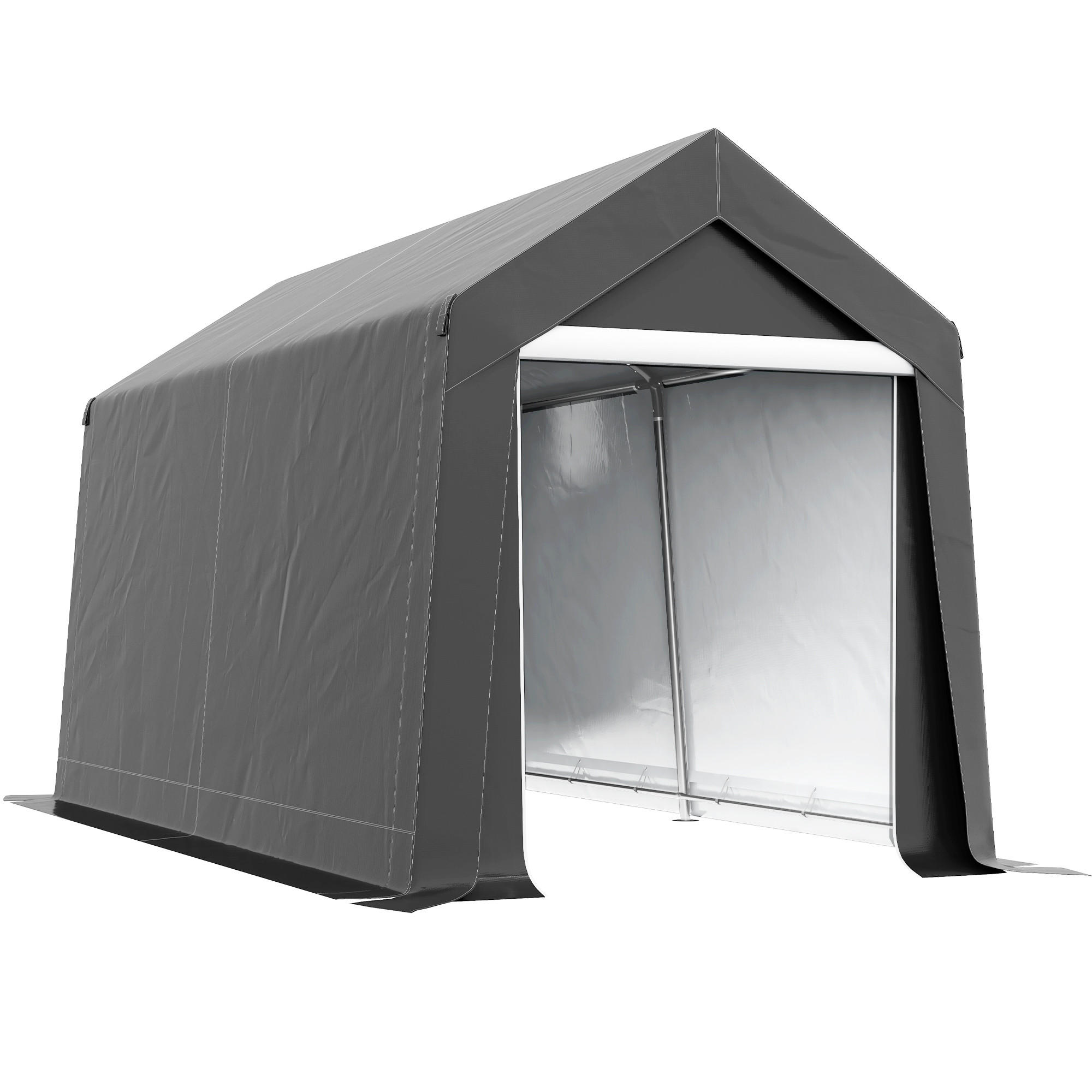 GiPP Carport Dunkelgrau 210x235x360 cm