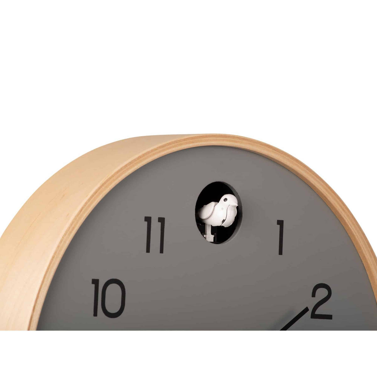 WANDUHR Natural Cuckoo Ø31,5 cm - Grau, Holz (31.5/31.5/2cm) - Karlsson