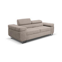 SOFA Marlene mit verstellbaren Kopfstützen 202 cm Wohnzimmer, beige - Beige, Holz (202/87/97cm) - Margaret Hadas24