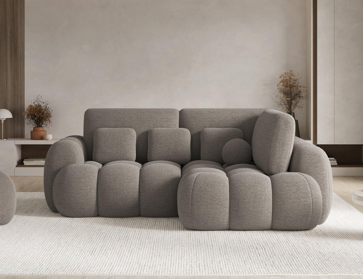 ECKSOFA COZION L-Form mit Schlaffunktion & Bettkasten – Modernes 3-Sitzer Sofa, HR-Kaltschaum, Wellenfederung, 267 × 165 cm - Schwarz/Braun, Kunststoff (267/165cm) - Wohnideebilder