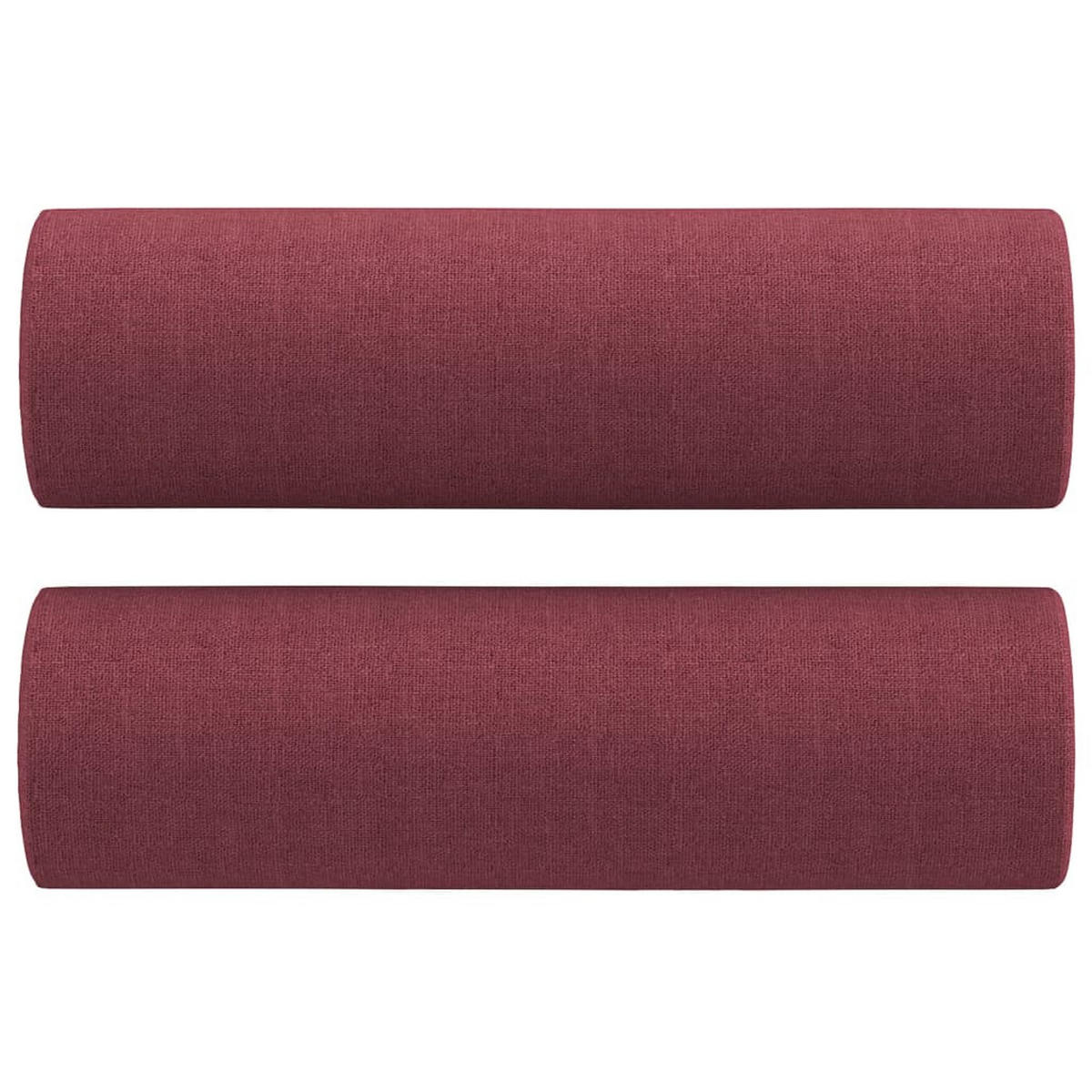 SOFAGARNITUR 3-TLG. Mit Kissen Weinrot Stoff - Rot, Textil (77/80/78cm) - vidaXL