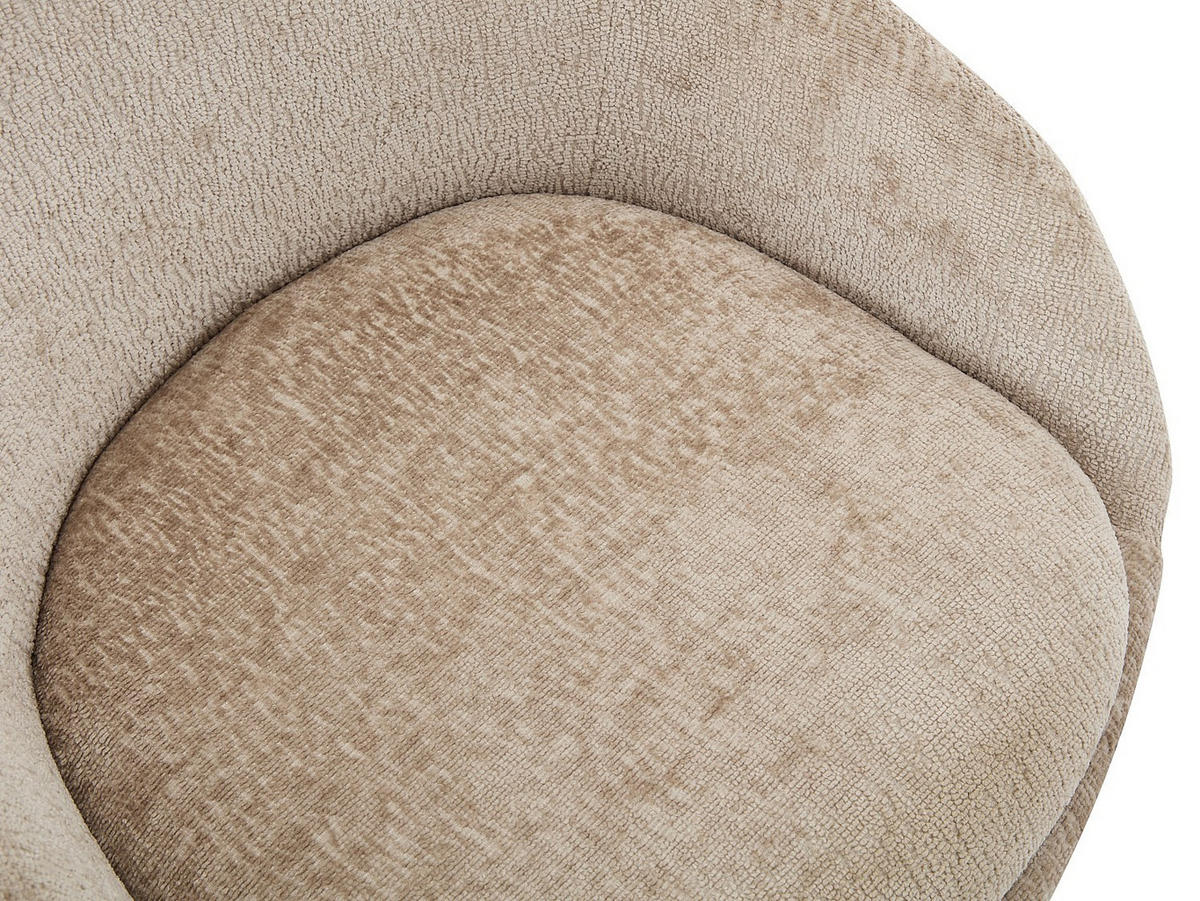 BÜROSTUHL ohne Armlehnen - 55 cm x 59.5 cm - stoff - beige Naody - Beige, Textil/Metall (55/88/59.5cm) - Vente-Unique
