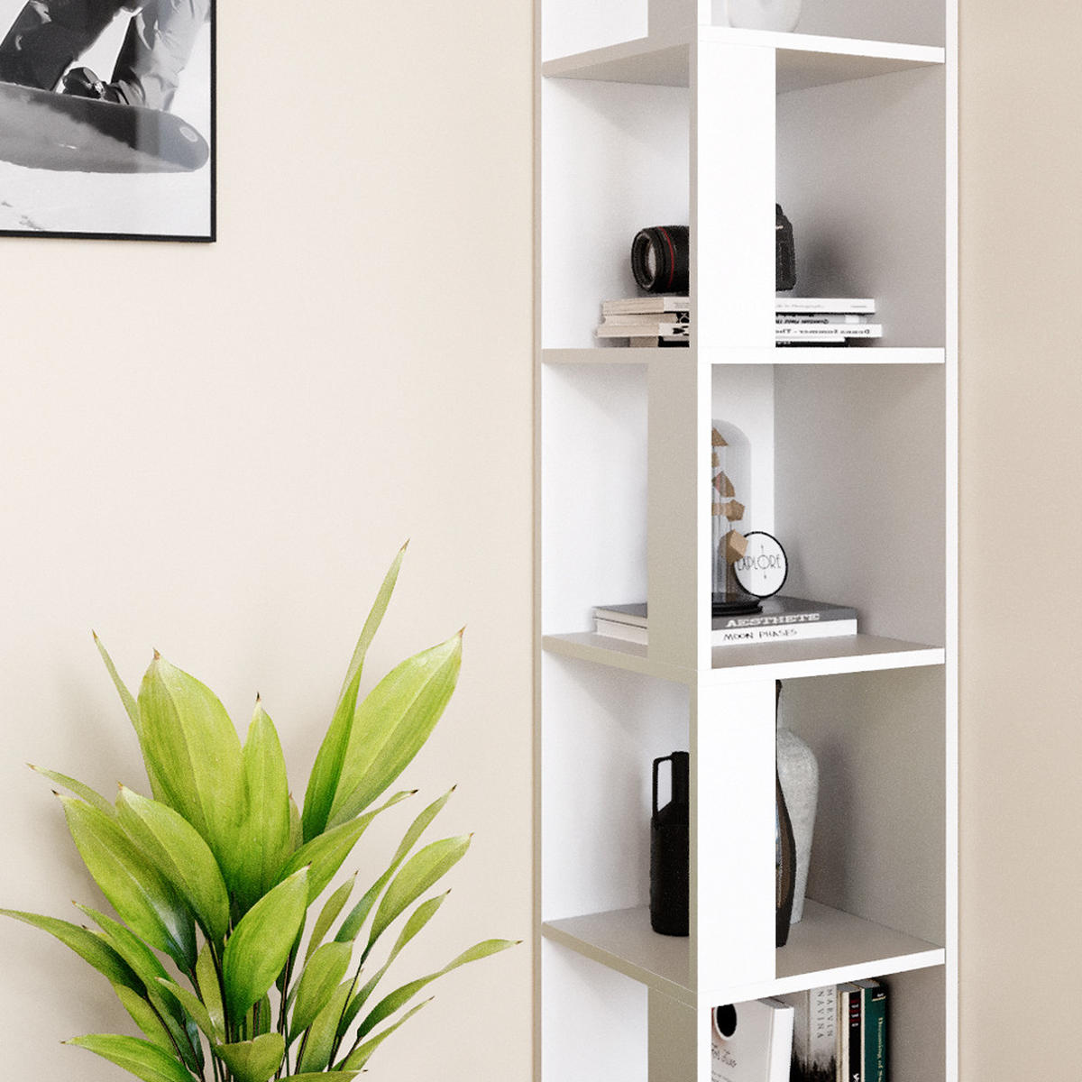 ECKREGAL Lio Weiß 33.3 x 162.2 cm - Weiß, Holzwerkstoff (33.3/162.2/33.3cm) - Vicco