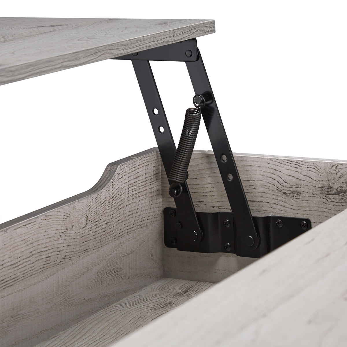 COUCHTISCH - Grau, Holzwerkstoff/Metall (86.5/90/58cm) - Relaxdays