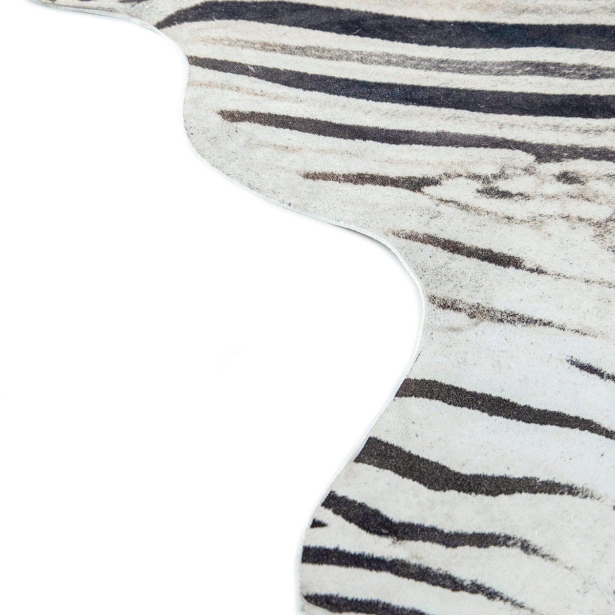 TEPPICH im Zebrafell-Stil schwarz - Schwarz, Textil (155/190cm) - AFK Living